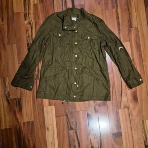 Jones New York Womam's Military Field Jacket - Olive